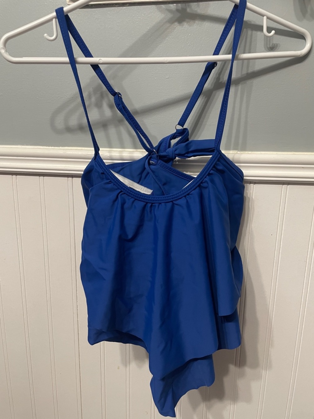 Amazon Blue Ruffle Swim Top - Picture 5 of 6
